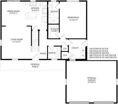 Sonoma Modular Home Floor Plan First Floor